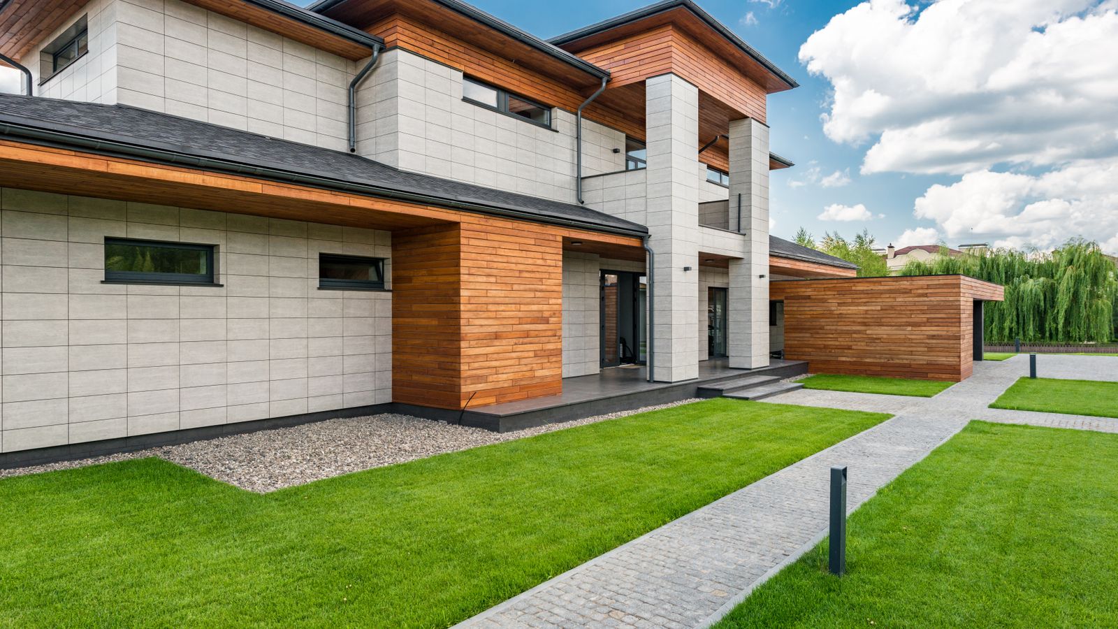 Contemporary low-rise care building with gardens